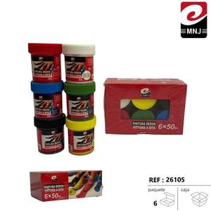 PINTURA DEDOS 50ML Ensemble de peinture au doigt avec couleurs mélangées - Product Image 3