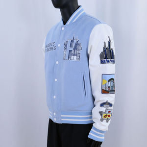 Veste universitaire de haute qualité pour hommes, veste Letterman personnalisée avec patch en chenille, veste universitaire en laine avec manches en cuir - Product Image 6
