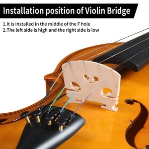 Violino Artigianale 4/4 per Adulti, Principianti e Studenti - Set Completo con Custodia Rigida, Resina, Spalliera, Corde Extra e Arco - Product Image 4