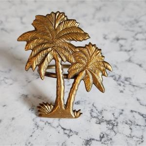 Anillo para Servilletas con Diseño de Palmera Dorada, Decoración de Mesa de Latón, Accesorio Bohemio para Fiestas, Anillo de Lujo para Servilletas con Diseño de Árbol, Decoración para Eid - Product Image 6
