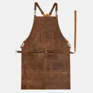 Waterproof Leather <b>Apron</b> for Kitchen <b>BBQ</b> Grill Durable Heat Resistant <b>Apron</b> Bulk Supply OEM Customization LPN-0278 - Product Image 5