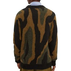 Men's Knitted Solid Wool/Acrylic Breathable Full Sleeve Winter Fashion <b>Pullover</b> Sweater <b>Jumper</b> Black Blue White 20277 - Product Image 3