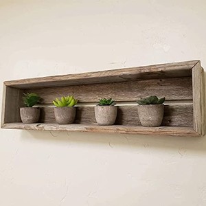 Reclaimed Teak Wood <b>Floating</b> <b>Shelf</b> Antique Grey Weathered - Wholesale - Product Image 6