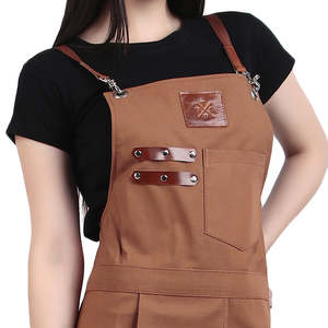 Tablier de cuisine vintage en toile véritable multi-poches pour femme, en cuir véritable de qualité supérieure, réglable - Product Image 6