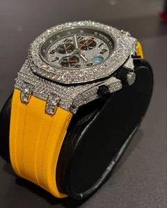 Reloj de Lujo con Diamantes Moissanite de Diseño Exclusivo, con Piedras de Claridad VVS y Caja de Acero Inoxidable para Hombre, Uso Diario y para Fiestas - Product Image 2