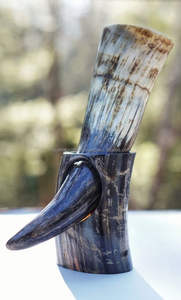 Corne de buffle polie de style viking grande valeur pour la décoration de mariage et de fête artisanat naturel corne de boeuf corne à boire - Product Image 4