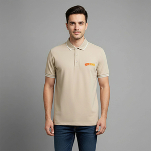 Camiseta de Diseño de Manga Corta para Hombre, 100% Algodón Transpirable, Estilo Casual de Verano, Tejido Sólido, Logotipo Bordado Personalizado Único - Product Image 4