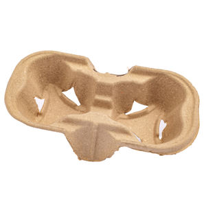 Bandeja de Papel para Bebidas OEM ODM, Embalaje de Papel Económico, Portavasos para Café para Llevar, Bandeja de Pulpa de Papel para Bebidas - Product Image 1