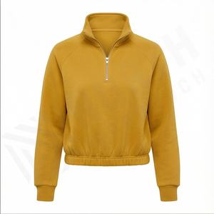 2025 logotipo personalizado impresión suelta suave sudaderas con capucha mujeres de alta calidad cuello redondo pulóver sudadera en blanco de gran tamaño mujeres algodón - Product Image 2