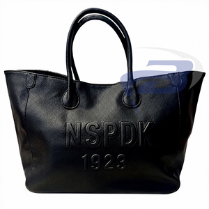 Sac à main NSPDK Sorority, sac fourre-tout en cuir de qualité supérieure avec lettres grecques en relief et design 1935, sac fourre-tout tendance pour femmes - Product Image 1