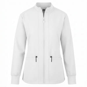 Chaquetas Médicas Personalizadas al por Mayor para Mujer, Uniformes de Enfermera con Cierre Frontal, Chaquetas de Hospital Cálidas de Poliéster y Spandex - Product Image 2