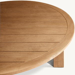 Best Selling <b>Round</b> Dining <b>Table</b> Teak Wood Modern Simple Design Durable Outdoor Furniture for Hotel Park Villa - Product Image 3