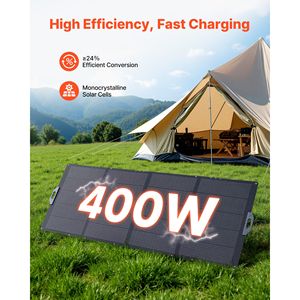 Pannello Solare Monocristallino Pieghevole da 200W, Caricatore Portatile ad Alta Efficienza 24% con Uscita MC4 - Product Image 2
