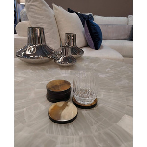 Ensemble de sous-verres en corne écologique raffinés et artisanaux de première qualité pour les hôtels, les restaurants, les bars, les cafés, les maisons, la décoration de table, la protection - Product Image 3