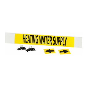 Marcador de Tuberías Brady de Alto Rendimiento para Suministro de Agua Caliente, Flexible, para Tuberías Industriales y de Construcción - Product Image 3
