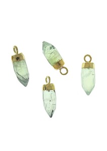 Prehnite Spike <b>Pendant</b> 13x5mm Handmade Point Necklace 925 Silver Electroplated <b>Pendant</b> for Jewelry Making, Birthstone Design - Product Image 6