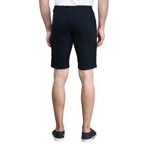 Pantalones Cortos Cargo Azules para Hombre, Cintura Media, Cierre de Botones, Estilo Bermuda Informal con Bolsillos, Tela de Lona 100% Algodón - Product Image 6
