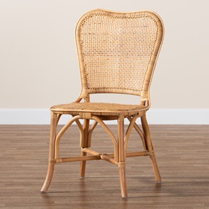 <b>Brown</b> rattan <b>chairs</b> weaving backrest <b>chair</b> eco friendly <b>dining</b> area living room statement furniture - Product Image 1