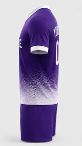 Conjunto de Camiseta de Rugby Personalizada con Cuello en V, Unisex, Manga Corta, Secado Rápido, Impresión por Transferencia de Calor, Poliéster, con Número de Equipo - Product Image 6