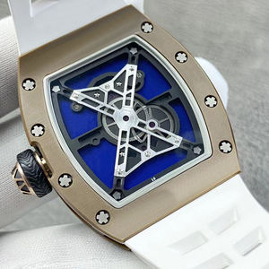 Reloj de Lujo para Hombre, Diseño Astronauta, Cerámica Marrón, Movimiento Tourbillon Esqueleto, Multifunción, Deportivo, Casual, Mecánico - Product Image 5