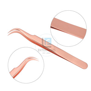 Pinces à cils professionnelles en acier inoxydable réutilisables et durables avec une préhension parfaite, longueur 10 mm - Product Image 4
