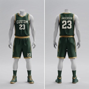 Custom Men's Basketball Jersey Set V-Neck Sleeveless Moisture Wicking Polyester Uniform All Seasons Adult <b>Athletic</b> Fit - Product Image 2