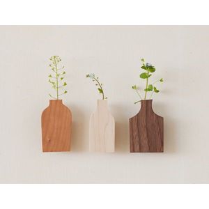 Jarrón de Madera de Primera Calidad para Decoración de Interiores, Diseño Artesanal de Bambú y Madera - Product Image 2