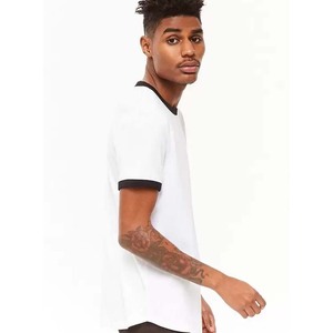 T-shirt en coton respirant à col ras du cou et manches courtes pour homme, style sportif, vente en gros - Product Image 3