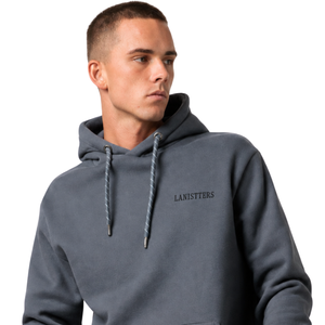Sweat à capuche personnalisé pour homme avec cordon de serrage, coupe classique, en molleton, poche kangourou, logo sur le devant, vêtement décontracté 100% coton - Product Image 3