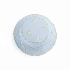 Sombrero de Pescador para Mujer, Azul, Bordado Floral, Personalizado, OEM, Venta al Por Mayor - Product Image 5