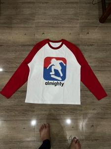 Servicios OEM del fabricante Relicstar, camisetas para hombre con logotipo bordado, impresión DTG, 100% algodón, manga larga raglán. - Product Image 5