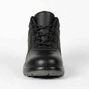 Botas de Seguridad con Puntera de Acero y Cuero Negro para Hombre, Entresuela de Kevlar, Antideslizantes, Zapatos de Trabajo - Product Image 2