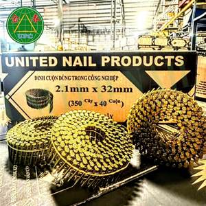 Clavos en rollo de alambre de acero OEM de 14000 piezas, de origen directo, con revestimiento amarillo de 15-16 grados, de 1-1/4 pulgadas, para palets de madera - Product Image 6