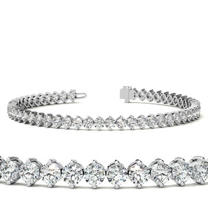 Tendy 18k 14k 9k Gold Lab Diamond Fashion Jewelry Tennis Chain SOLID Gold Round Tennis <b>Bracelet</b> With 4.5CT Diamond <b>Bracelets</b> - Product Image 1