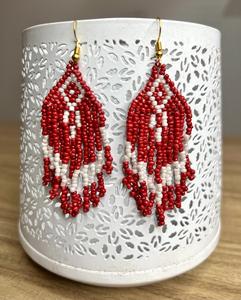 2025 bohème Style ethnique multicolore perle de rocaille boucles d'oreilles à la main bijoux perlés pour la fête porter goutte balancent conception - Product Image 2