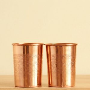 Gobelet en cuivre de qualité supérieure, design demi-martelé, bienfaits ayurvédiques pour la santé, verre à eau écologique, tasse à boire en cuivre faite à la main - Product Image 5