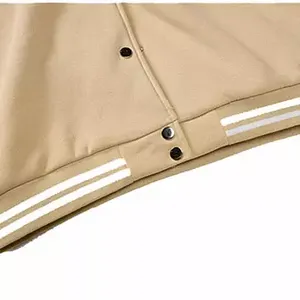 Chaqueta Varsity con Parches, Chaqueta Bomber de Diseño de Lujo, 480 GSM, Algodón Estándar Transpirable de Secado Rápido, Impresión Digital Invernal, Solución Integral - Product Image 5