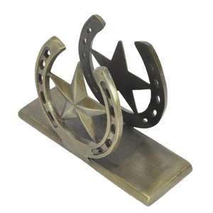 Serre-livres en métal style fer à cheval antique, faits à la main, pour bureau, salon, organisateur d'étagère, décoratifs - Product Image 4