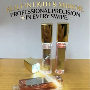 Bouteilles de gloss à lèvres en plastique avec fonction LED, bouchon à vis et miroir, 6,5 ml, couleur personnalisée, OEM - Product Image 1