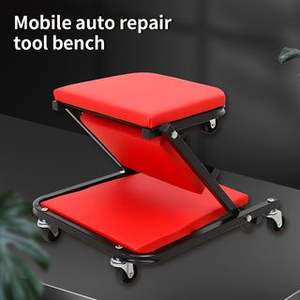 36 \ "sedia di ispezione per auto pieghevole 2-in-1 da 36 \" pieghevole da 330 libbre 330 capacità di peso rotolamento strumento di ispezione auto auto - Product Image 2