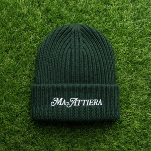 Gorro de Punto Acanalado Verde Oscuro con Puño, Gorro Cálido de Invierno con Logotipo Bordado Personalizado - Product Image 6