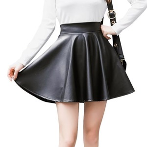 Jupe crayon décontractée en cuir véritable et 100 % coton pour femme, taille haute, longueur genou, service d'échantillons OEM/ODM, personnalisation en gros - Product Image 2