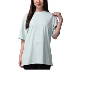 Sudadera de algodón informal para mujer de talla grande personalizada del proveedor de BD, ropa de correr de estilo sólido de gran tamaño con logotipo corto para la temporada de verano - Product Image 4