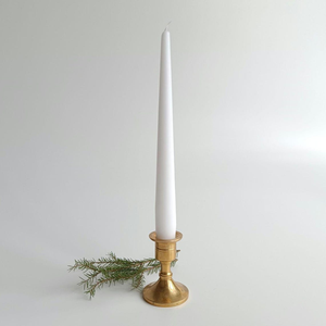 Set of 2 Midcentury Vintage <b>Brass</b> Taper Candle Holders Small <b>Brass</b> <b>Candlestick</b> Holders Decorative Tabletop Candle Stands - Product Image 3