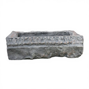 Meilleures ventes, nouvelle arrivée, pots de fleurs KNT modernes de luxe en FRP brun, incassables, légers, pour plantes de jardin, finition rugueuse - Product Image 1