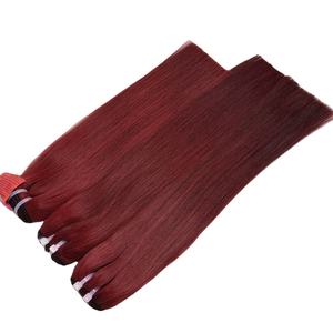 Extensiones de cabello virgen 100% de alta calidad al por mayor TRAMA DE HUESO RECTO Gran Stock Color claro cabello crudo vietnamita - Product Image 1