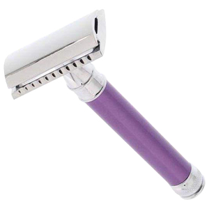 Purple Handle Hot Selling Stainless Steel Double Edge Safety <b>Razor</b> <b>Single</b> <b>Blade</b> Durable Reusable Custom Logo Men's Shaving Tools - Product Image 1