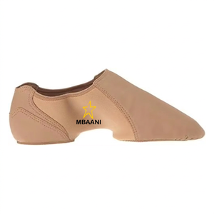 Zapatos de Ballet Suaves para Mujer MBAANI, Zapatos Planos de Baile de Jazz con Suela Dividida de Cuero Color Bronceado, Zapatos de Práctica - Product Image 5