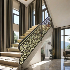 Rampe d'escalier décorative en métal, main courante d'escalier sur mesure en acier inoxydable, solution d'escalier durable et élégante - Product Image 5