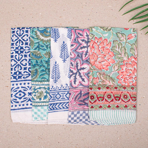 Bandanas en coton biologique faits à la main, 15 pièces, unisexe, bandeau de motard, écharpe de cou bohème, cadeau tendance, haute qualité pour femme, pour l'extérieur - Product Image 5